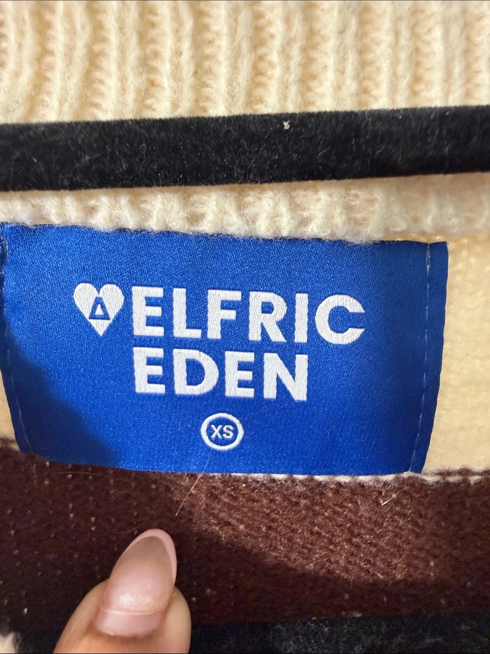 Aelfric Eden Oversized Unisex  Retro 90s Cable Knit Sweater Size XSMALL
